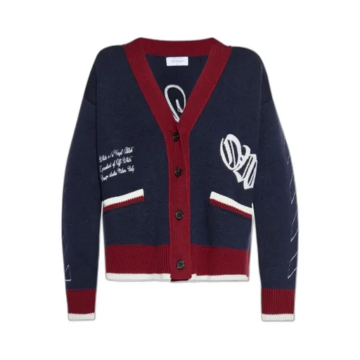 Jacquard Knit Varsity Cardigan