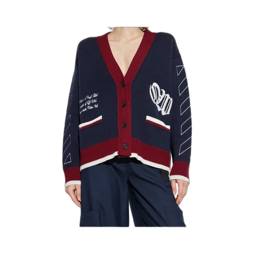 Jacquard Knit Varsity Cardigan
