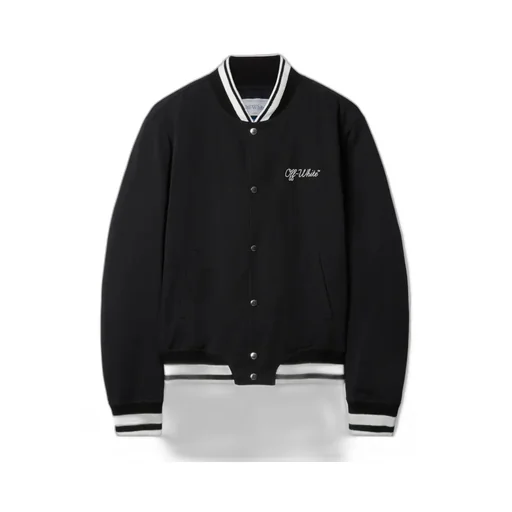 Script Button-Up Varsity Jacket