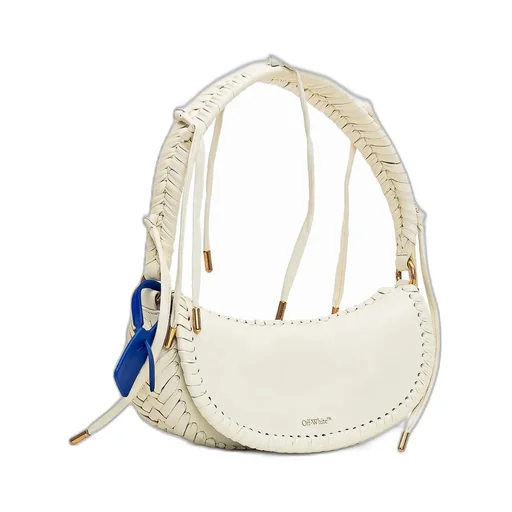 Braided-Trim Top Handle Bag