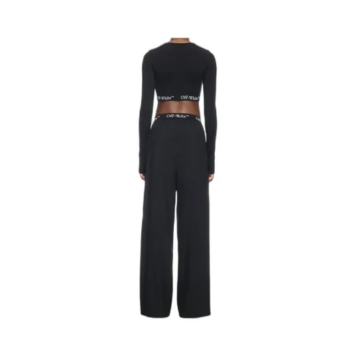 Logo Band Wide Leg Trousers