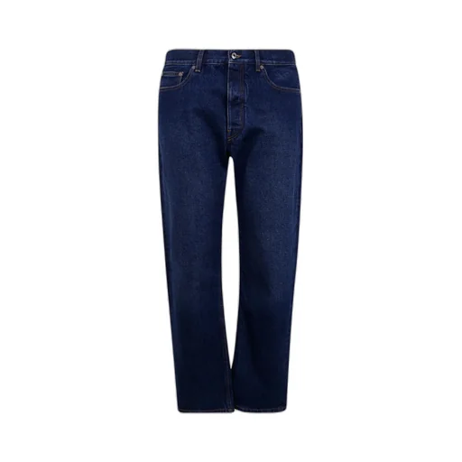 Logo Patch Straight Leg Jeans