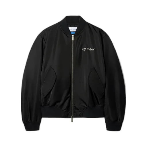 Script Varsity Zip-Up Bomber Jacket