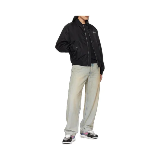 Script Varsity Zip-Up Bomber Jacket