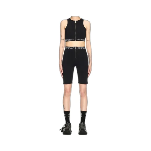Zip-Up Crewneck Sleeveless Top