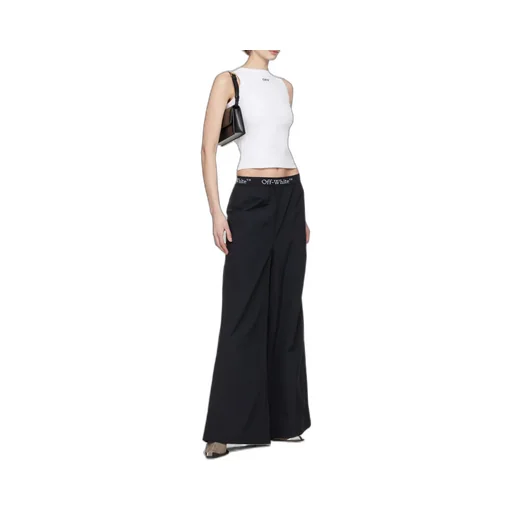 Logo Band Wide Leg Trousers