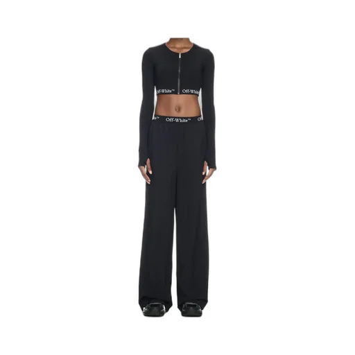 Logo Band Wide Leg Trousers