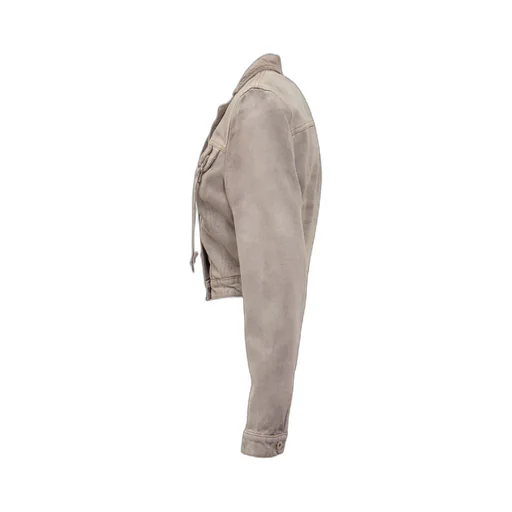 Buttoned Long-Sleeved Denim Jacket