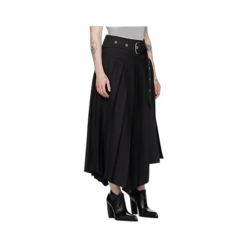 Belted Pleated Midi Dress