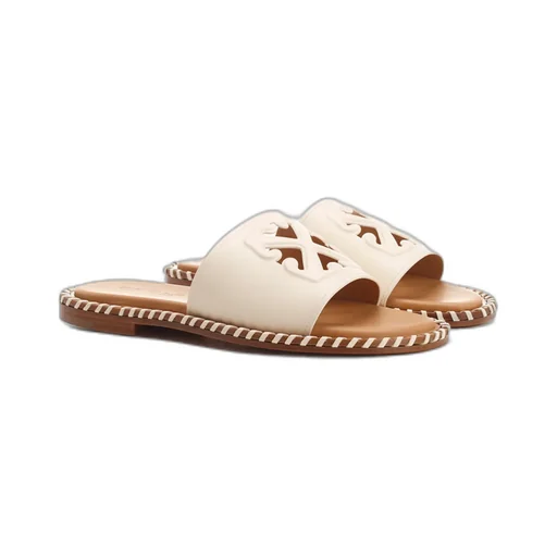 Twist Arrow-Embossed Slip-On Slides