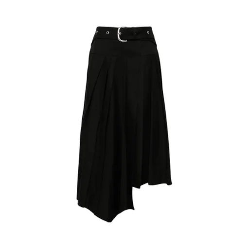 Belted Pleated Midi Dress