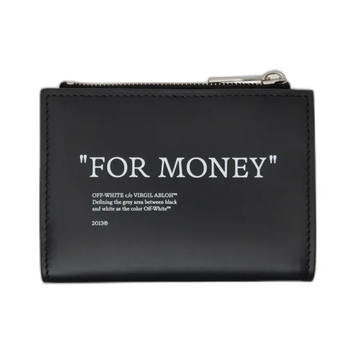 Slogan-Print Leather Wallet