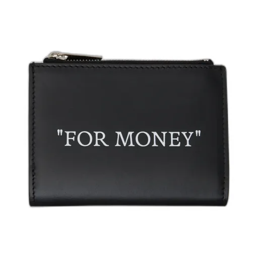 Slogan-Print Leather Wallet