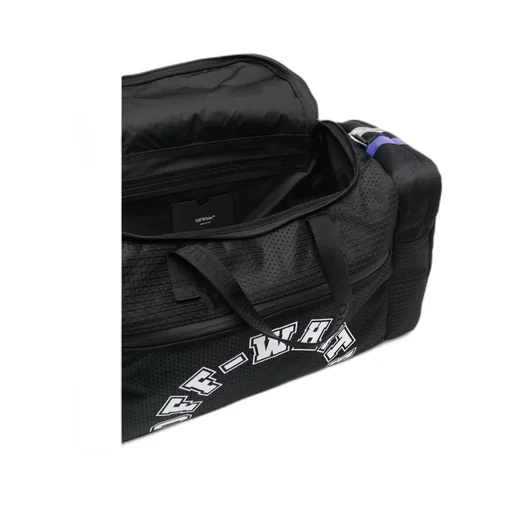 Logo-Print Mesh Holdall