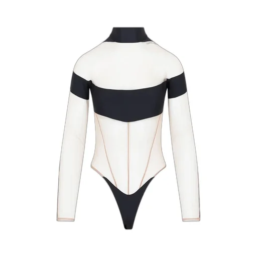 Illusion Sheer-Panel Bodysuit