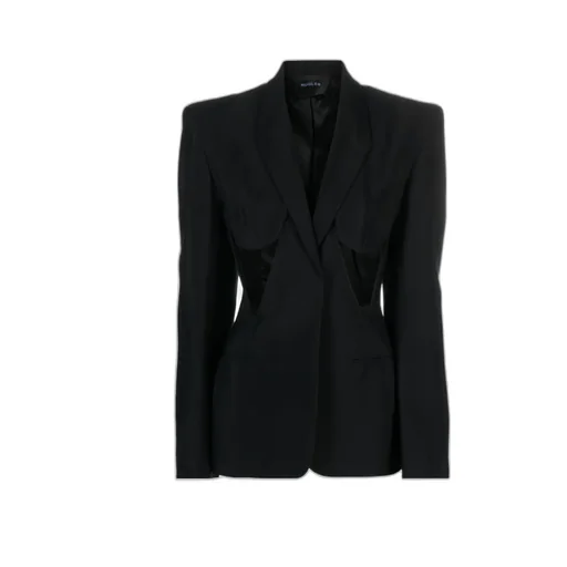 Cut-Out Single Button Jacket