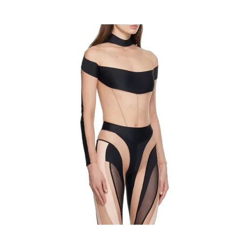 Illusion Sheer-Panel Bodysuit