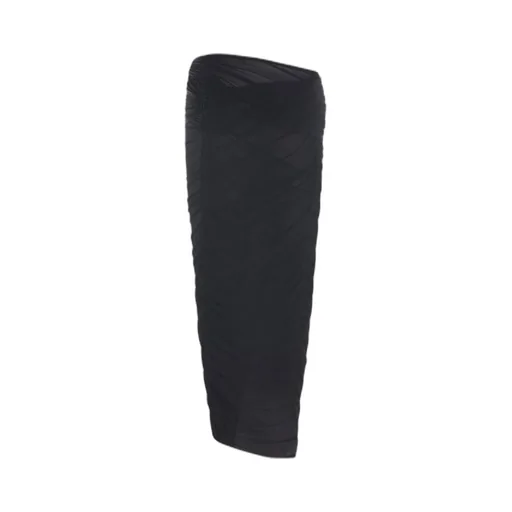 One-Shoulder Semi-Sheered Dress