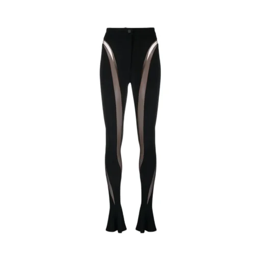 Illusion Sheer-Panelling Skinny Trousers