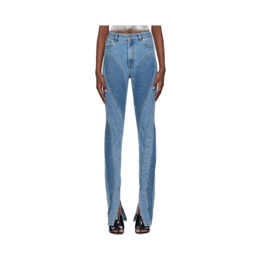 Seam-Detail Slim-Fit Jeans