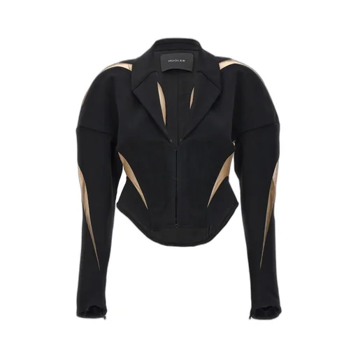 Sheer-Mesh Spiral Illusion Jacket