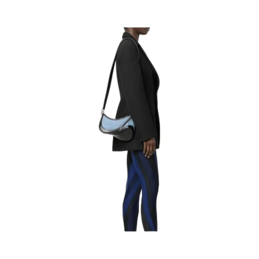Small Spiral Curve 01 Denim Bag