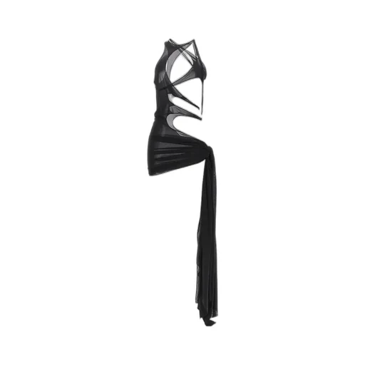 Sleeveless Cut-Out Draped Dress