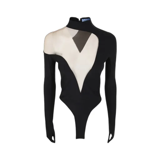 Illusion Sheer-Panel Bodysuit