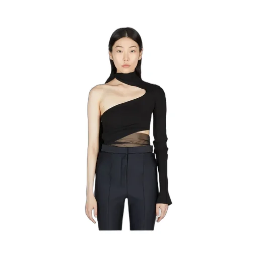 Cut-Out Asymmetric Bodysuit