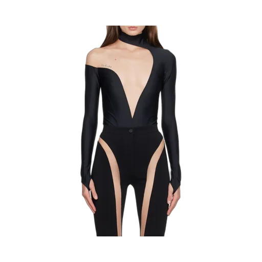 Illusion Sheer-Panel Bodysuit