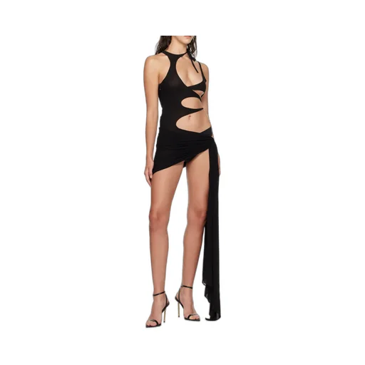 Sleeveless Cut-Out Draped Dress