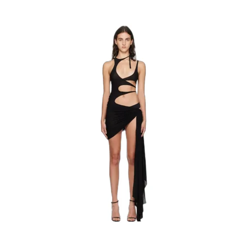 Sleeveless Cut-Out Draped Dress