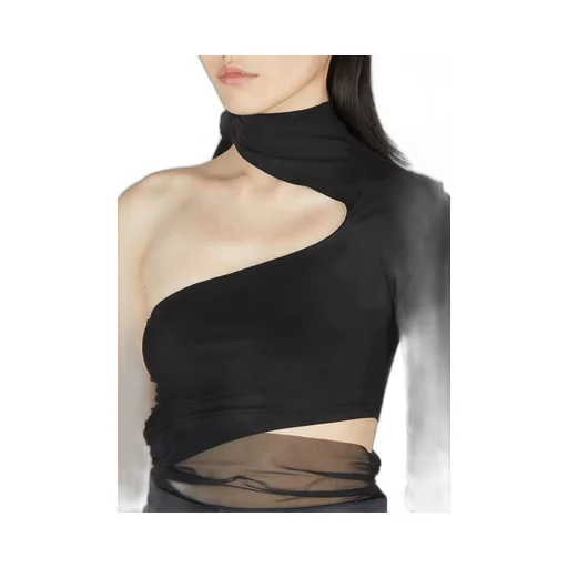Cut-Out Asymmetric Bodysuit