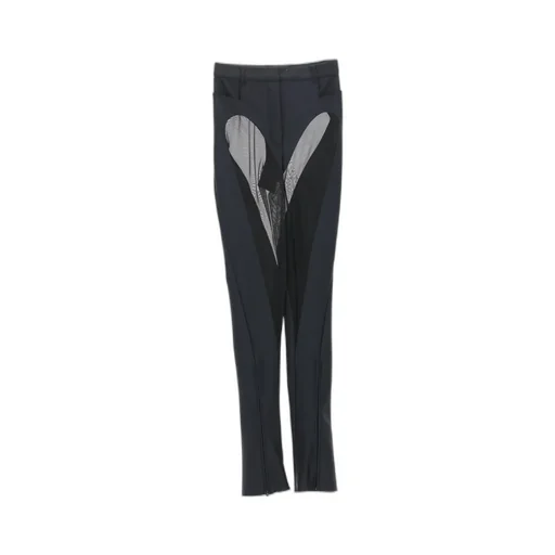 Transparent Detail Casual Pants