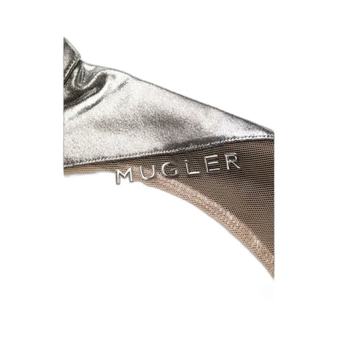 Sheer-Panelled Metallic Bodysuit
