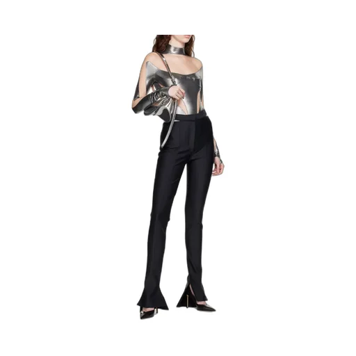 Sheer-Panelled Metallic Bodysuit