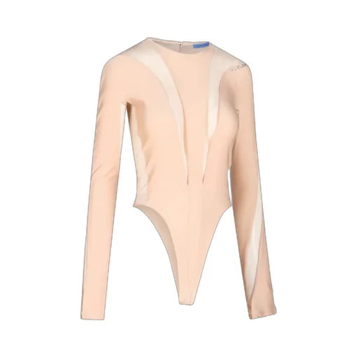Sheer Panelling Long-Sleeved Body