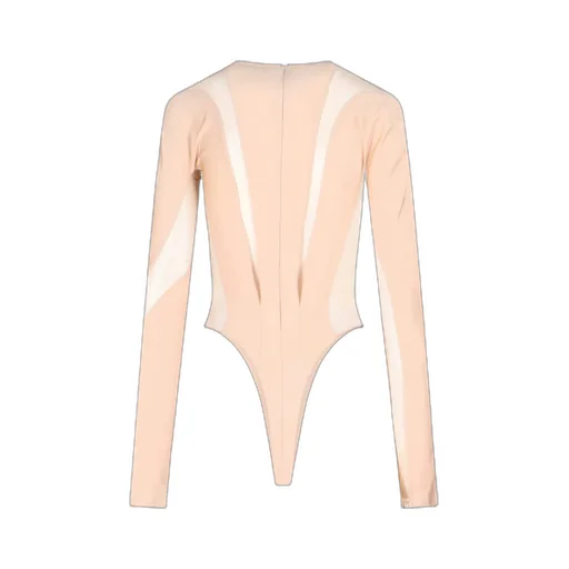 Sheer Panelling Long-Sleeved Body