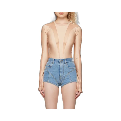 Sheer Panelling Long-Sleeved Body