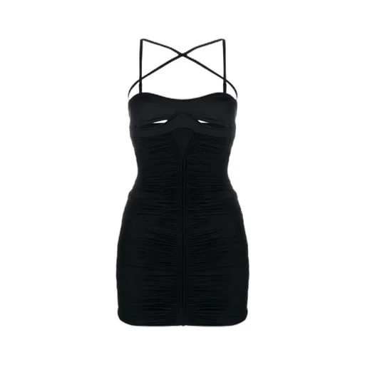 Cut-Out Detail Ruched Minidress