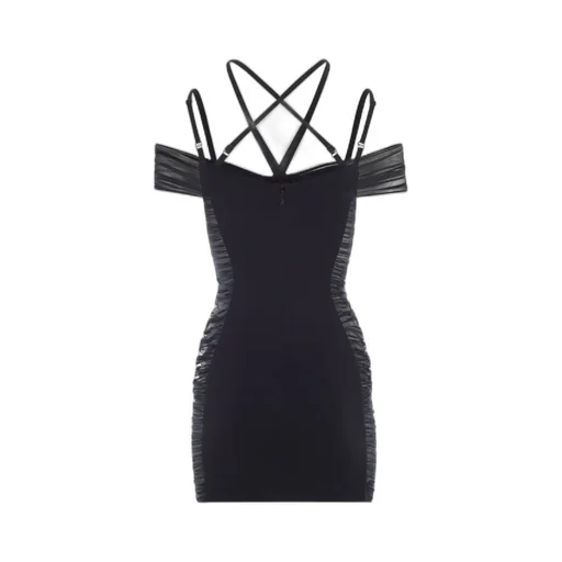 Ruched Halter Mini Dress
