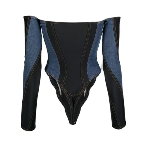 Denim Corset Bodysuit
