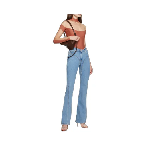 Seam-Detail Flared Jeans