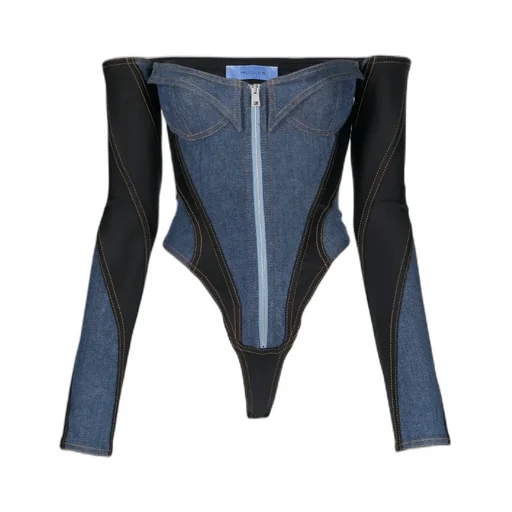 Denim Corset Bodysuit