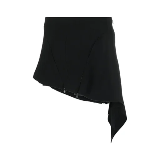 Asymmetric Draped Miniskirt