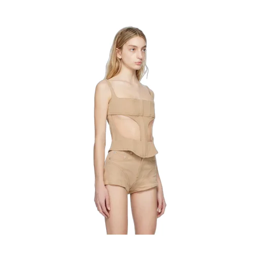 Front Hollowed-Out Detail Vest
