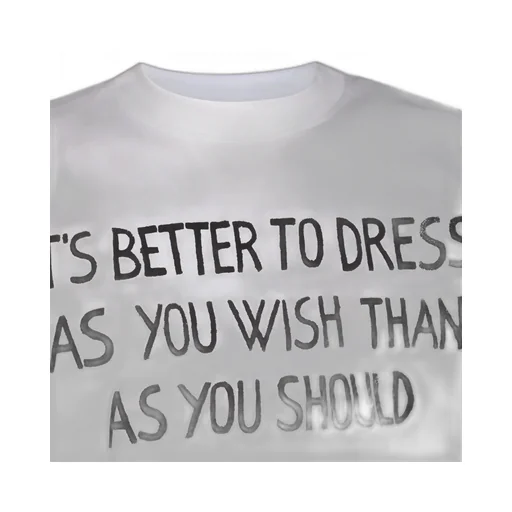 Slogan Printed Crewneck T-Shirt