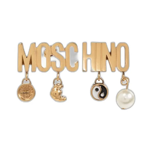 Logo Lettering Charm Detailed Earrings
