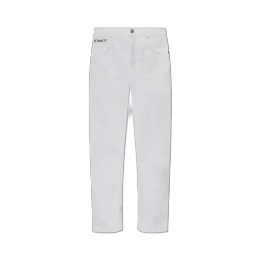 Logo Embroidered Cropped Trousers