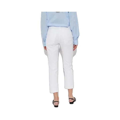Logo Embroidered Cropped Trousers